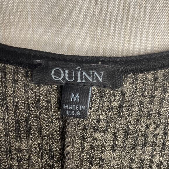 QUINN Pullover Sweater Women’s Medium Asymetric Lace Loose Stitch Long Sleeve - Picture 2 of 6